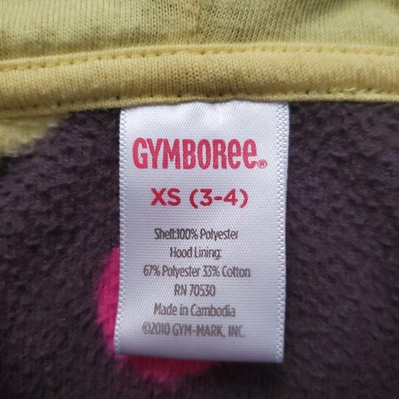 Gymboree Kids Girl's Black/Multi Microfleece Polka Dot Pullover Hoodie Size XS - Picture 4 of 8